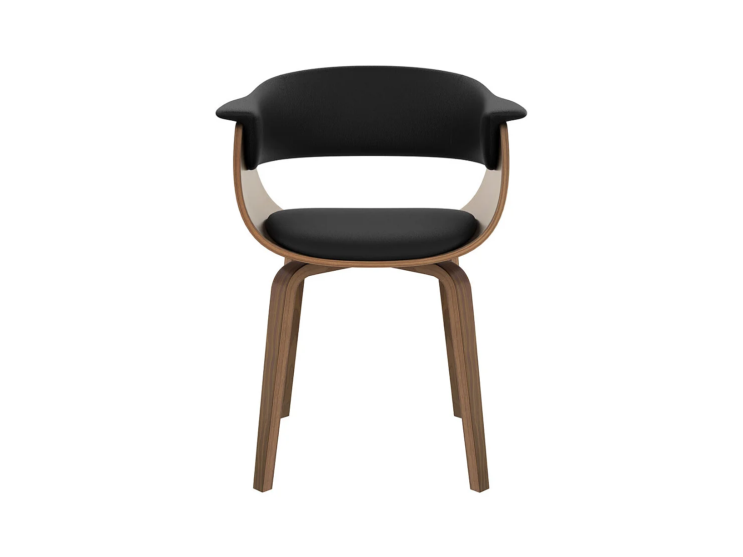 Sedia in pelle sintetica nera - Piada