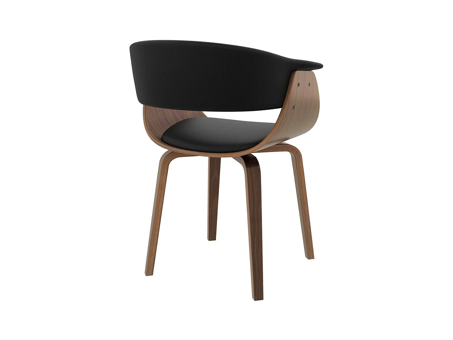 Sedia in pelle sintetica nera - Piada