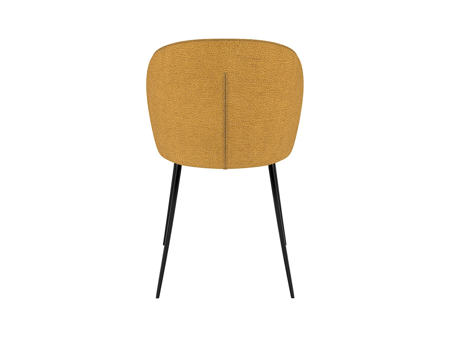 Set de 2 sillas amarillas en tejido bouclé con patas de metal - Groom
