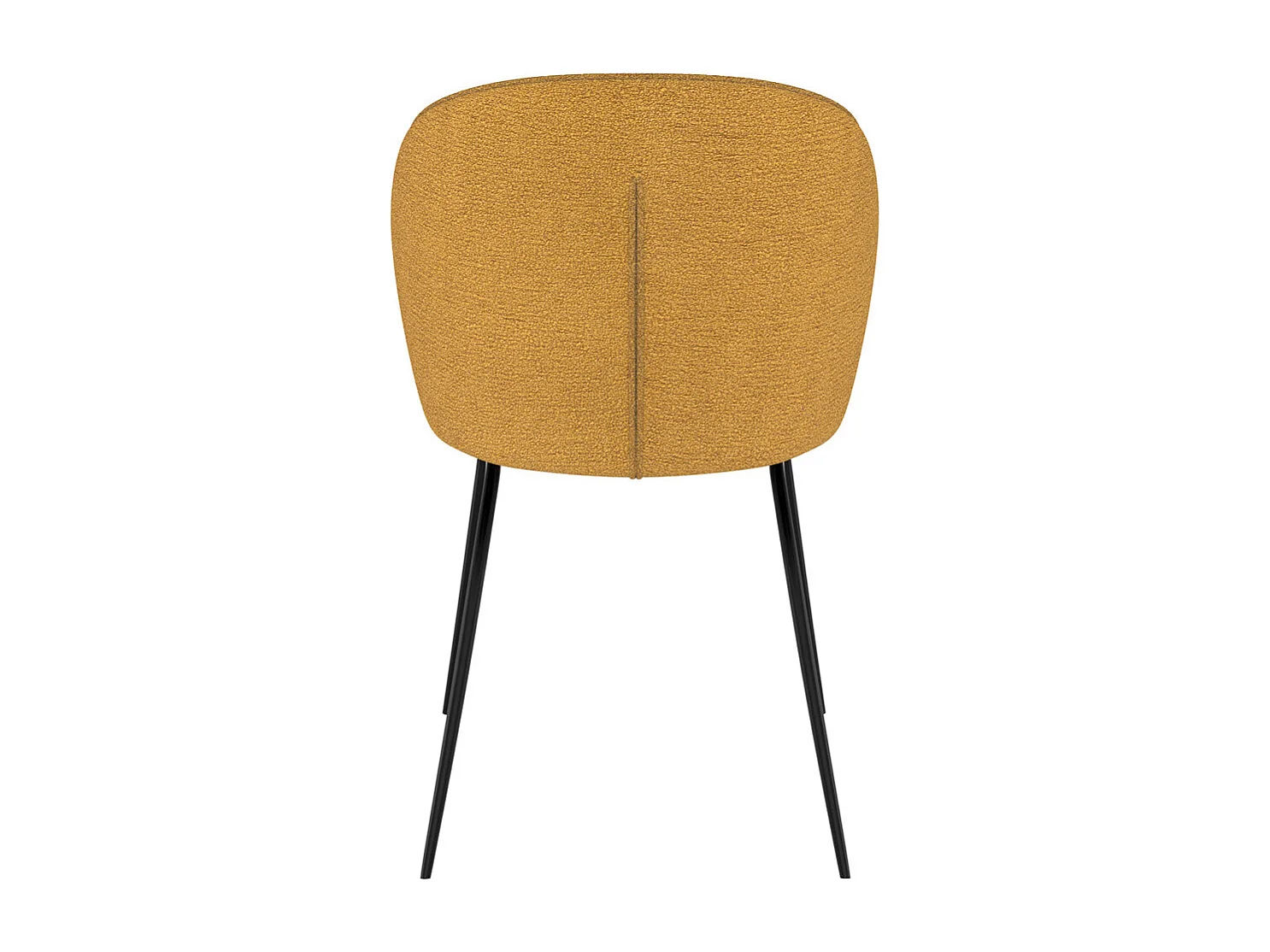 Set de 2 sillas amarillas en tejido bouclé con patas de metal - Groom