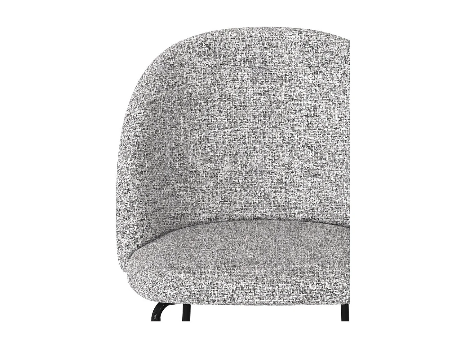 Set de 2 sillas en tejido gris claro moteado - Karl