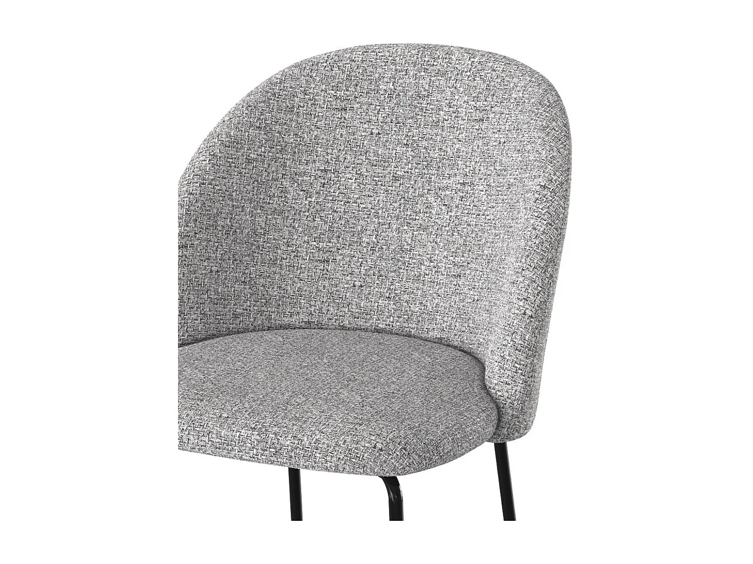 Set de 2 sillas en tejido gris claro moteado - Karl