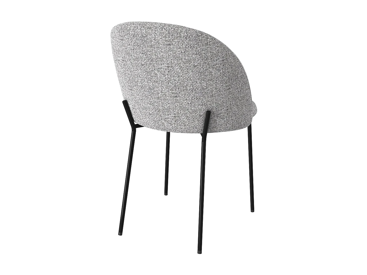 Set de 2 sillas en tejido gris claro moteado - Karl