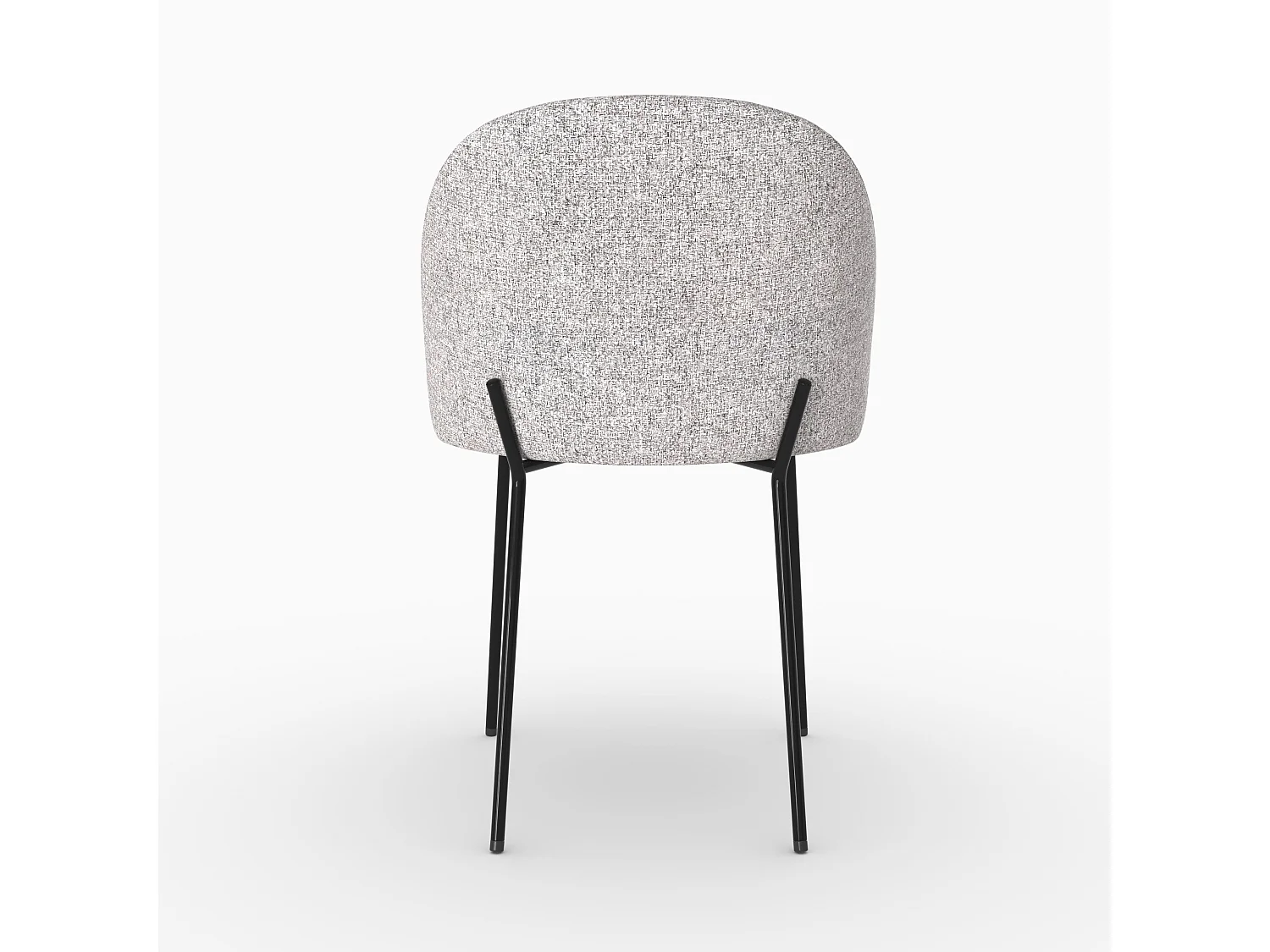 Set di 2 sedie in tessuto grigio chiaro mélange - Karl