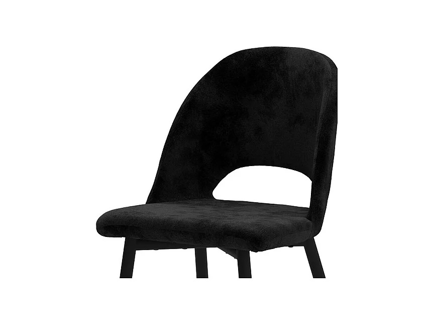 Lote de 2 sillas negras de terciopelo y metal, diseño de los años setenta revisitado