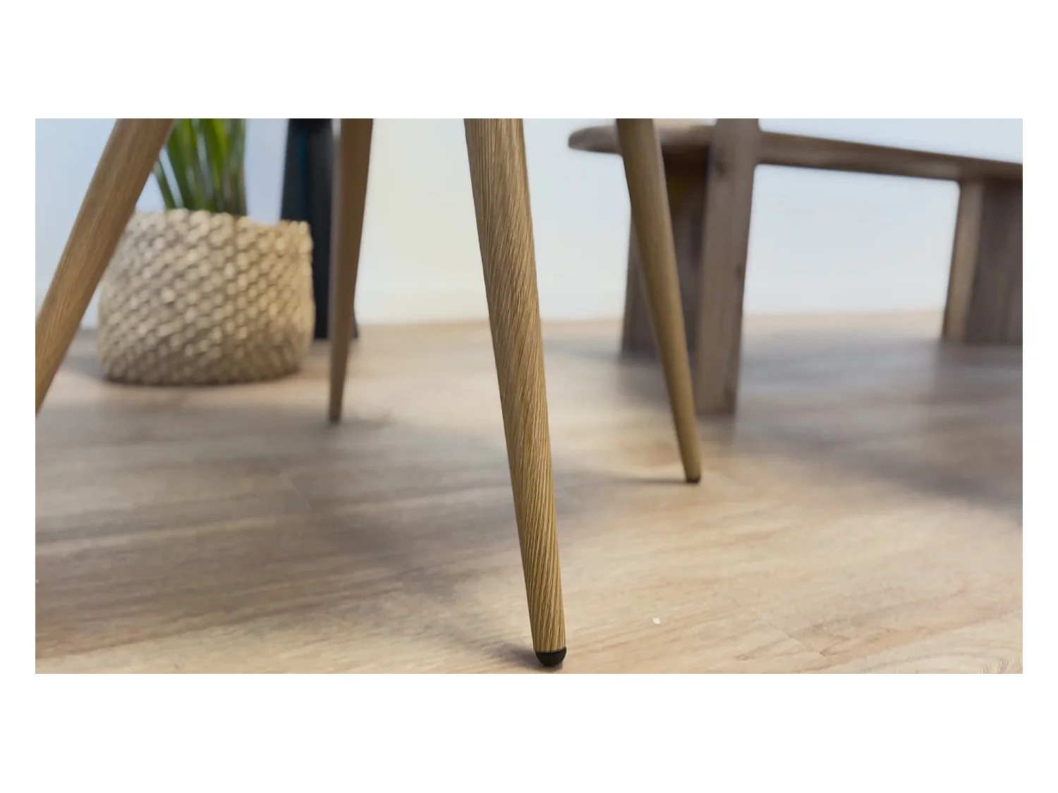 Set de 2 sillas de tela beige - Chiara