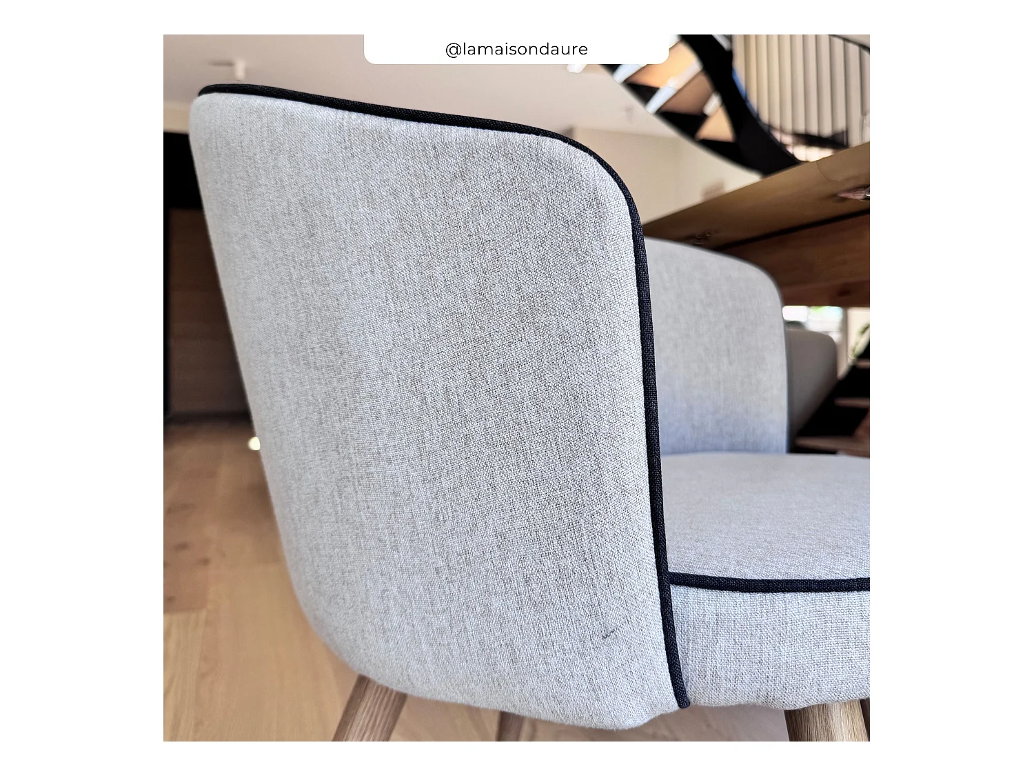 Set de 2 sillas de tela beige - Chiara