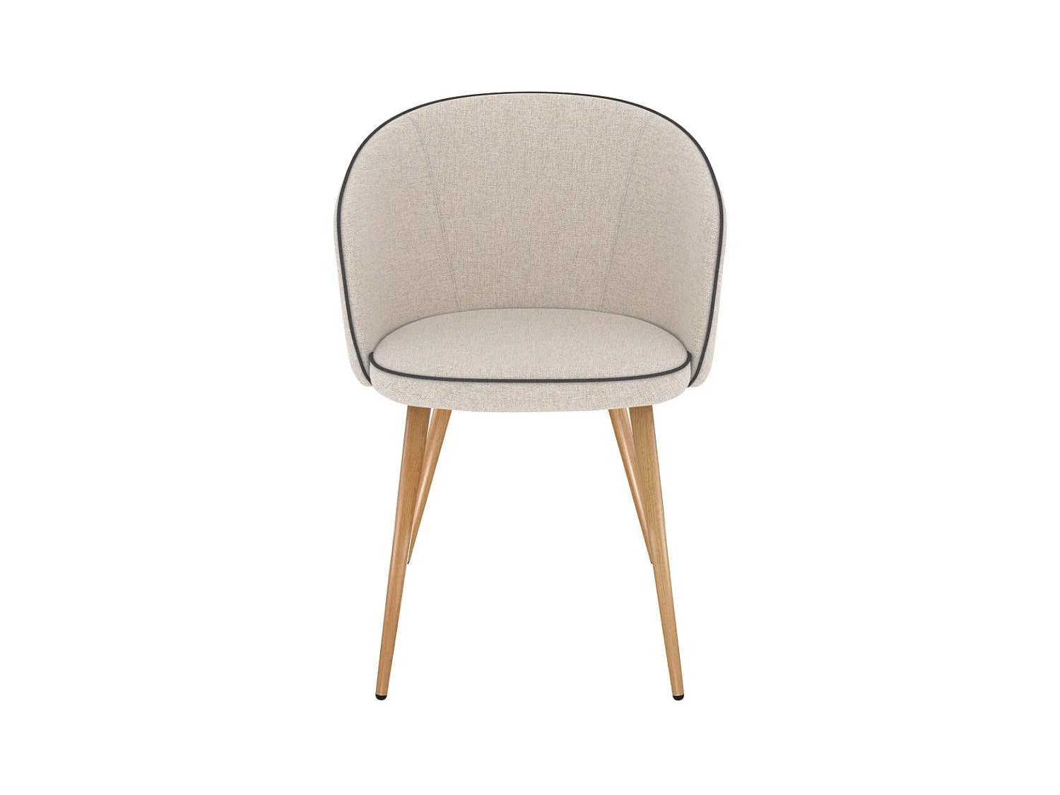 Set de 2 sillas de tela beige - Chiara