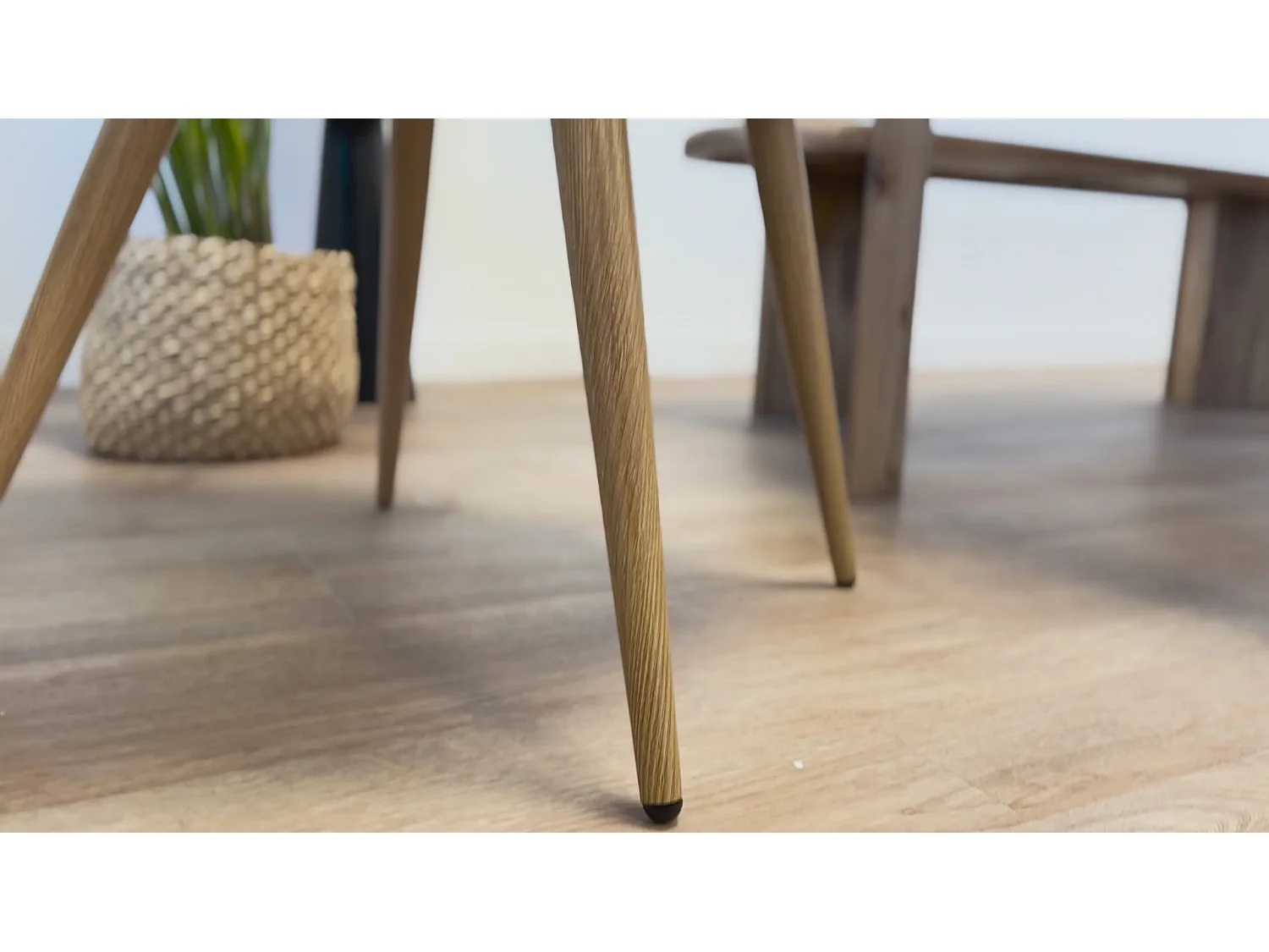 Lot de 2 chaises en tissu beige - Chiara