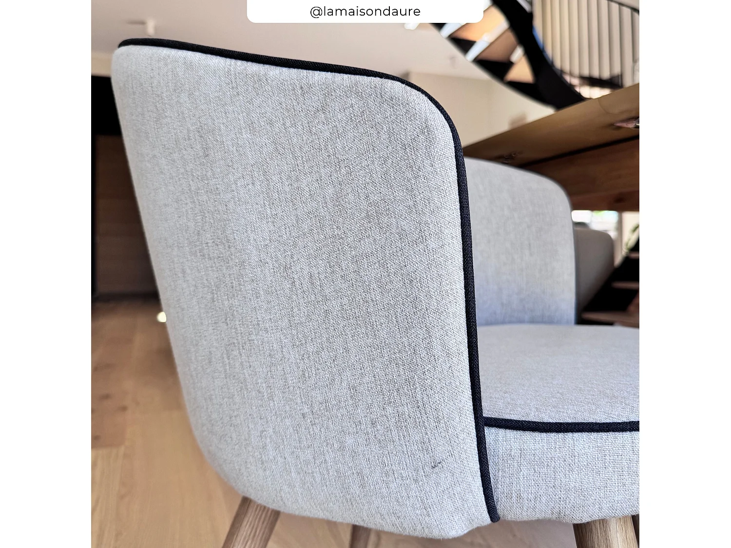 Lot de 2 chaises en tissu beige - Chiara