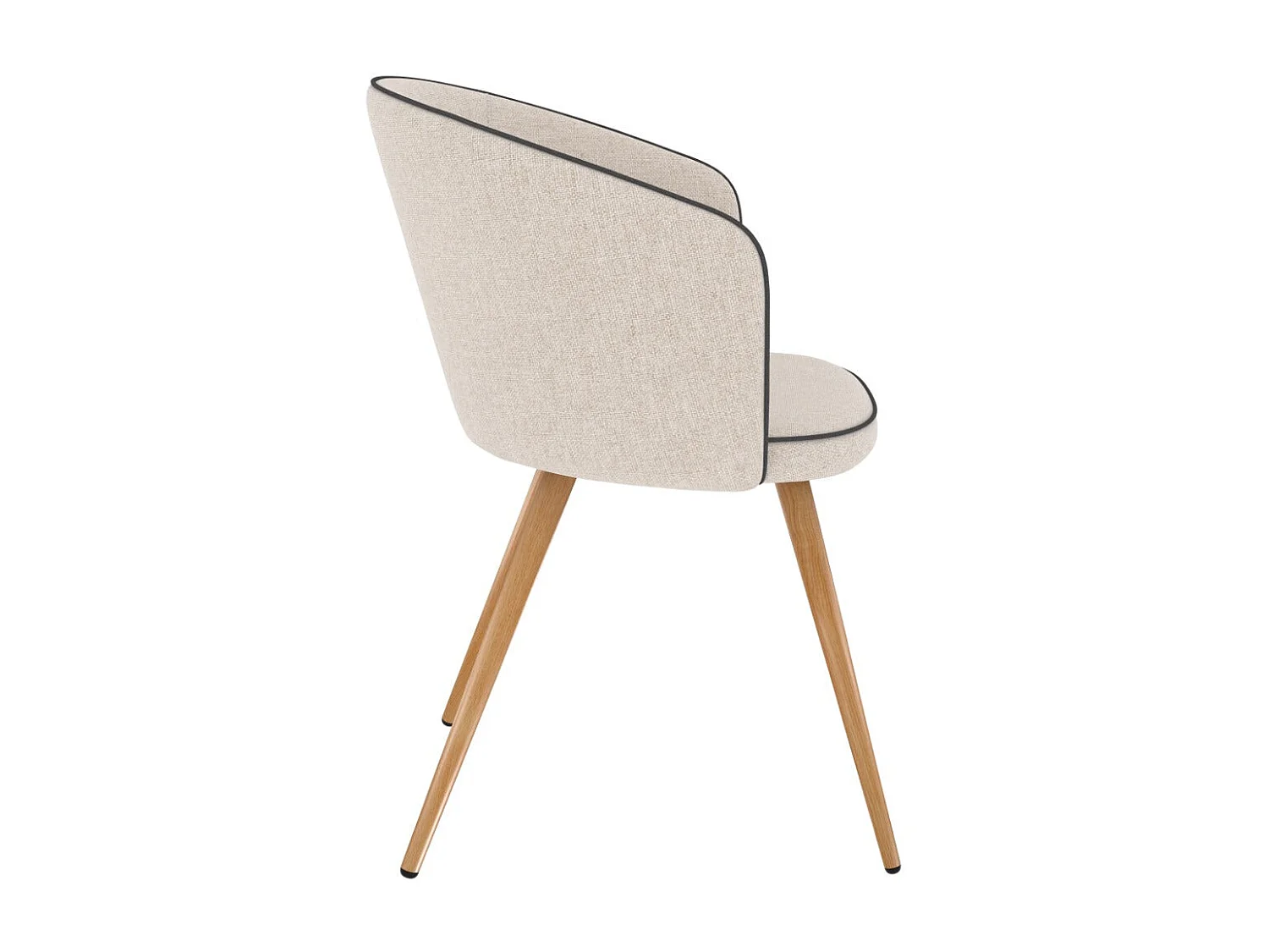 Set di 2 sedie in tessuto beige - Chiara