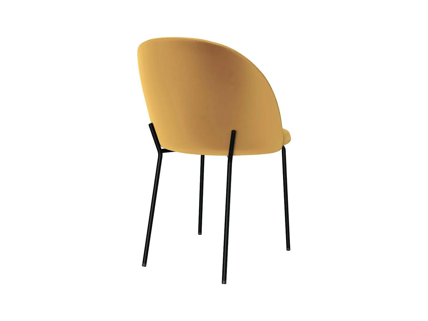 Lot de 2 chaises en velours jaune moutarde - Karl