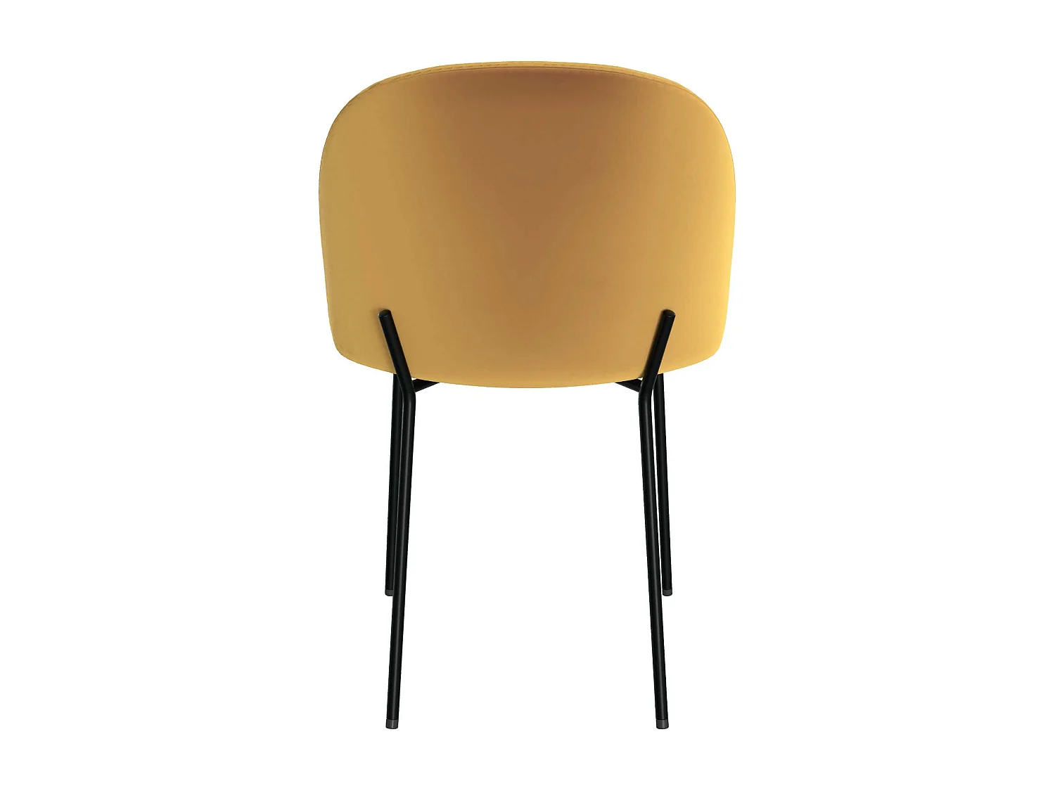 Lot de 2 chaises en velours jaune moutarde - Karl