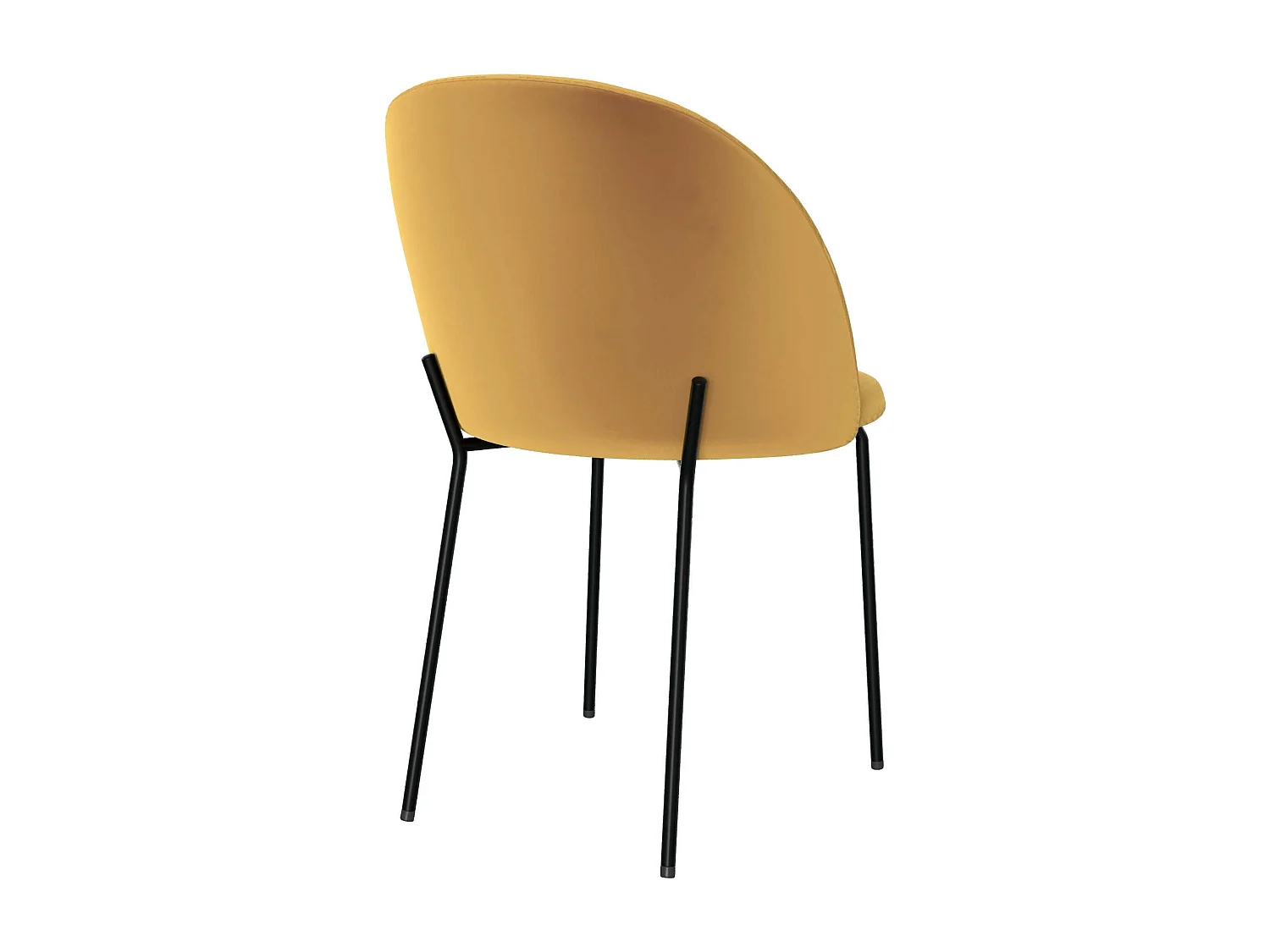 Lot de 2 chaises en velours jaune moutarde - Karl