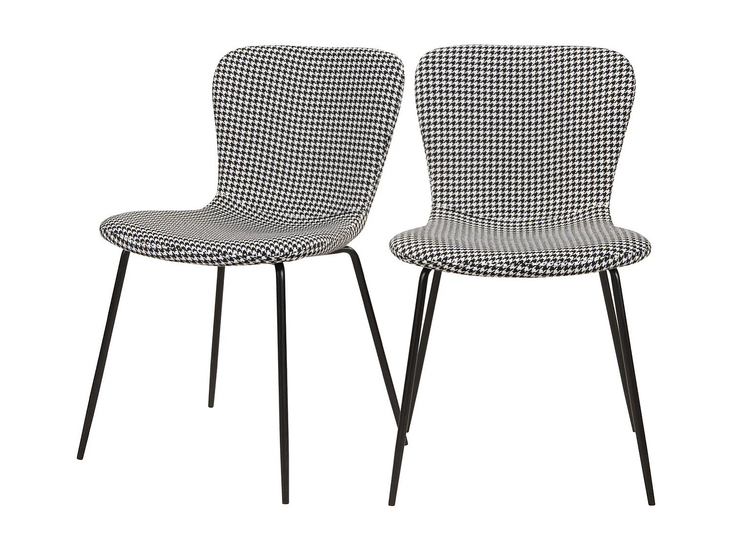 Set de 2 sillas de pata de gallo con patas de metal - Koko