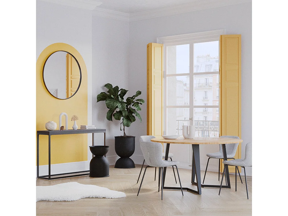 Set de 2 sillas de pata de gallo con patas de metal - Koko