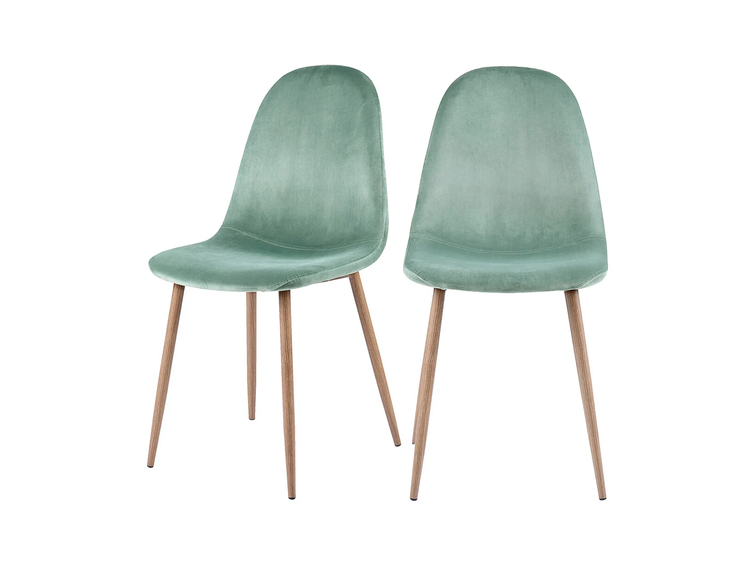 Lot de 2 chaises en velours vert d'eau - Fredrik