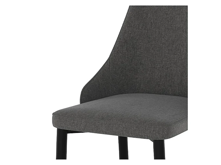 Set de 2 sillas en tela gris oscuro con patas de metal - Pipo