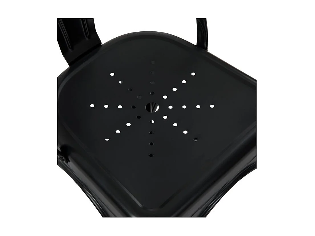 Lot de 2 chaises en métal noir mat - Indus