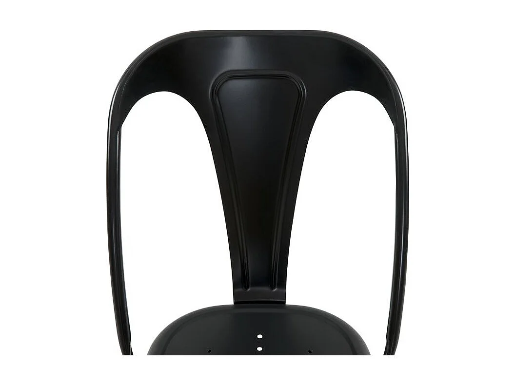 Lot de 2 chaises en métal noir mat - Indus