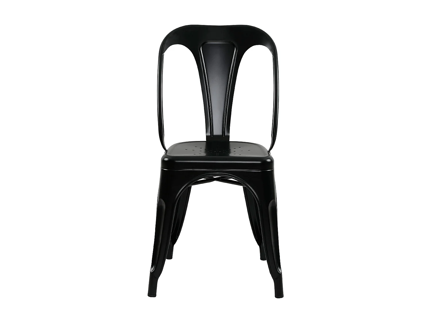 Lot de 2 chaises en métal noir mat - Indus