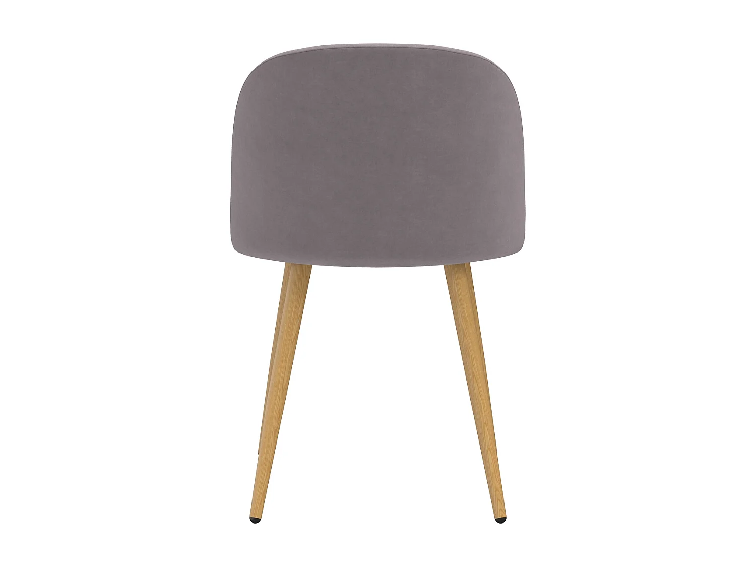 Lot de 2 chaises en velours gris et pieds en métal - Cozy