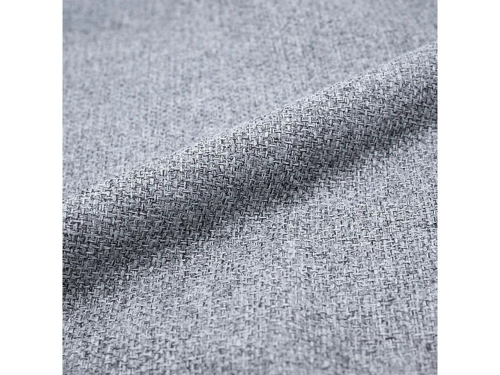 Set de 2 sillas de tela gris claro con patas de metal - Filipi