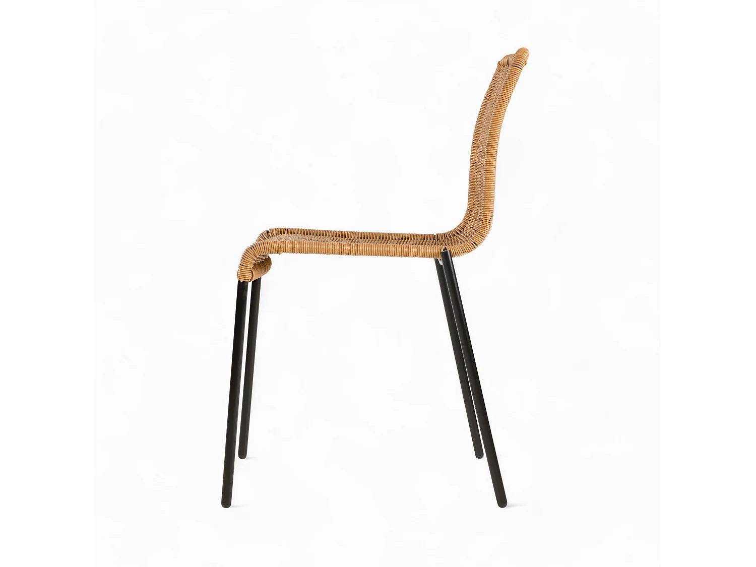 Set di 2 sedie per interni ed esterni in resina naturale intrecciata - Sirivara