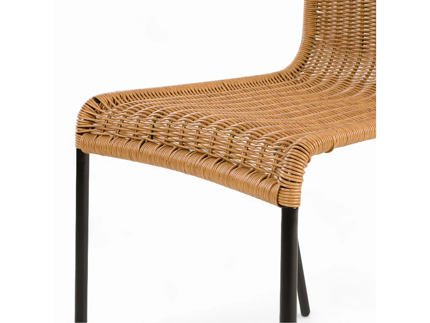 Set di 2 sedie per interni ed esterni in resina naturale intrecciata - Sirivara