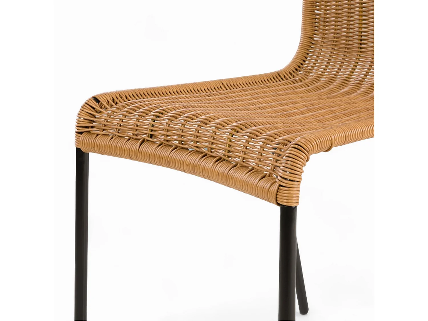 Lot de 2 chaises intérieur/extérieur en résine tressée naturelle - Sirivara