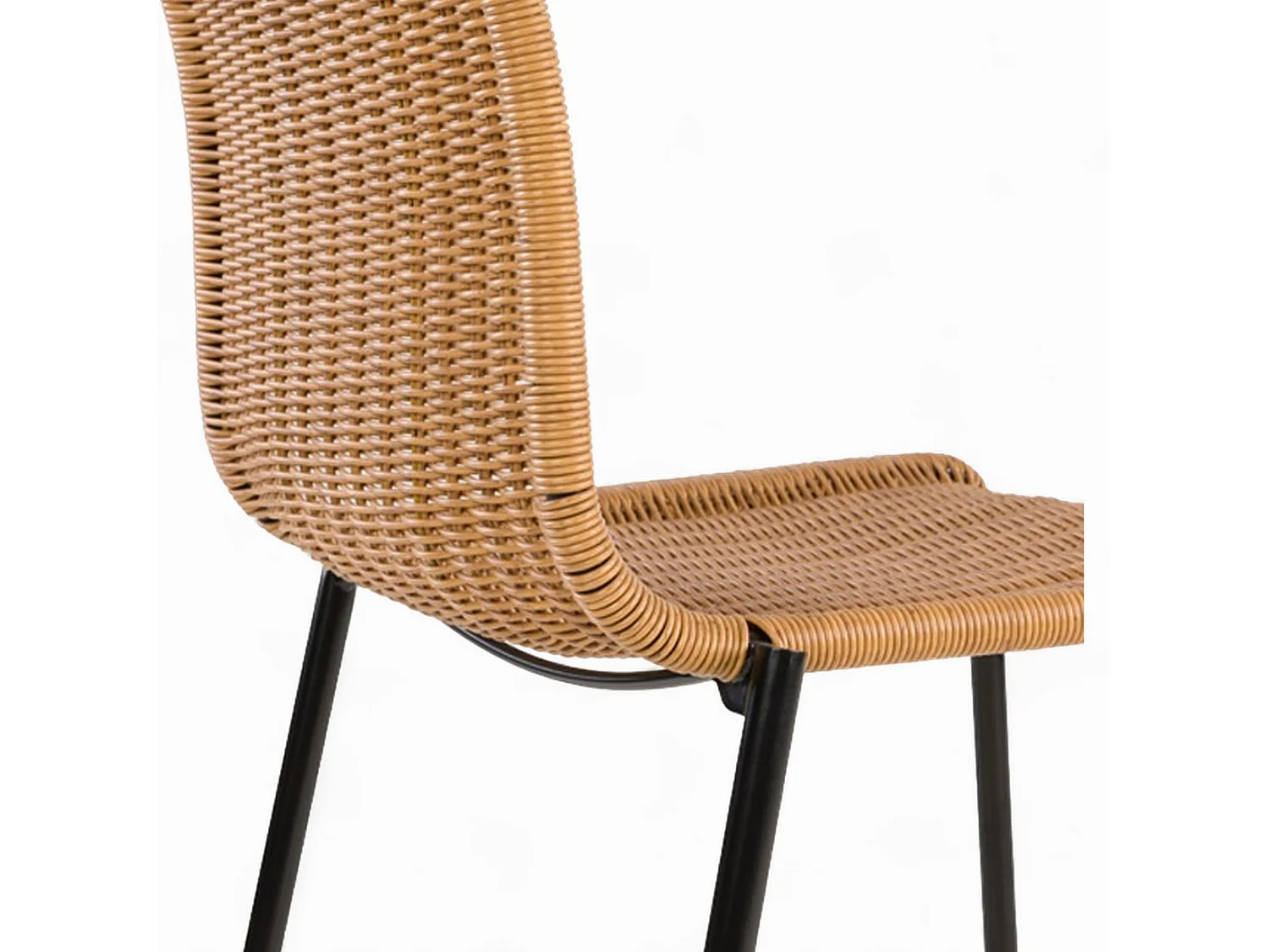 Lot de 2 chaises intérieur/extérieur en résine tressée naturelle - Sirivara