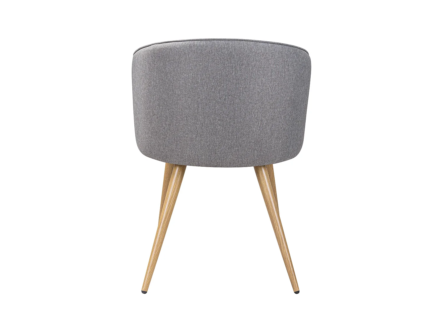 Set de 2 sillas de tela gris claro con patas de metal - Chiara