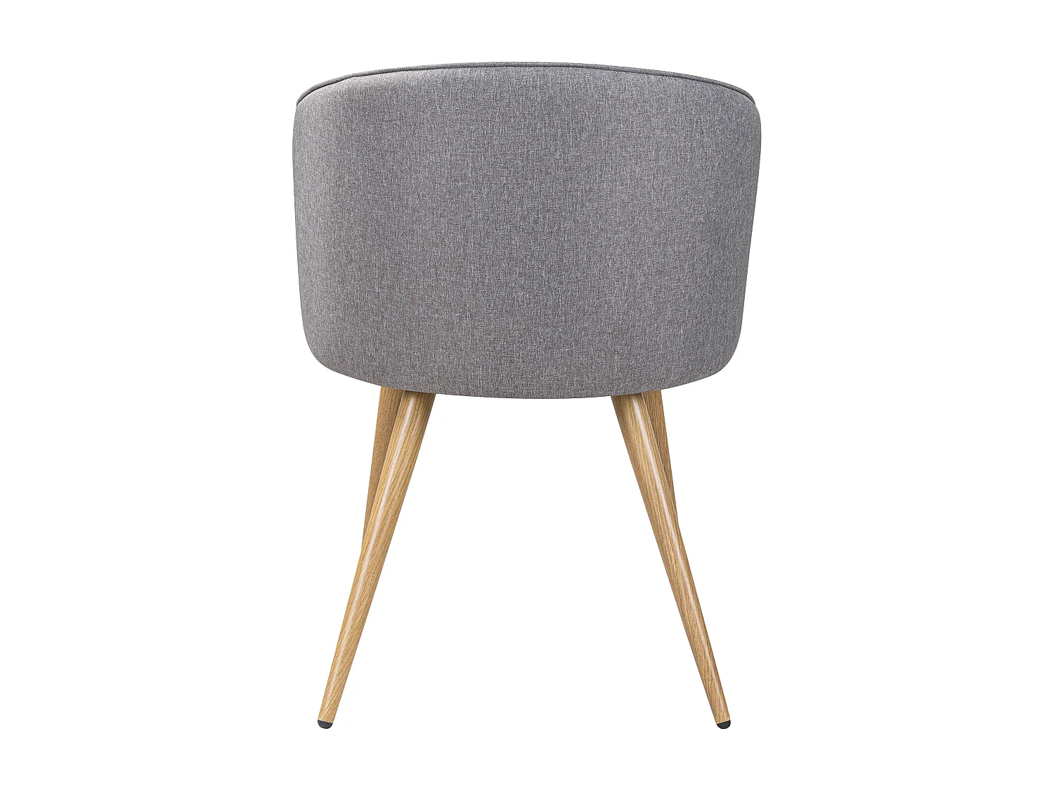 Lot de 2 chaises en tissu gris clair et pieds en métal - Chiara