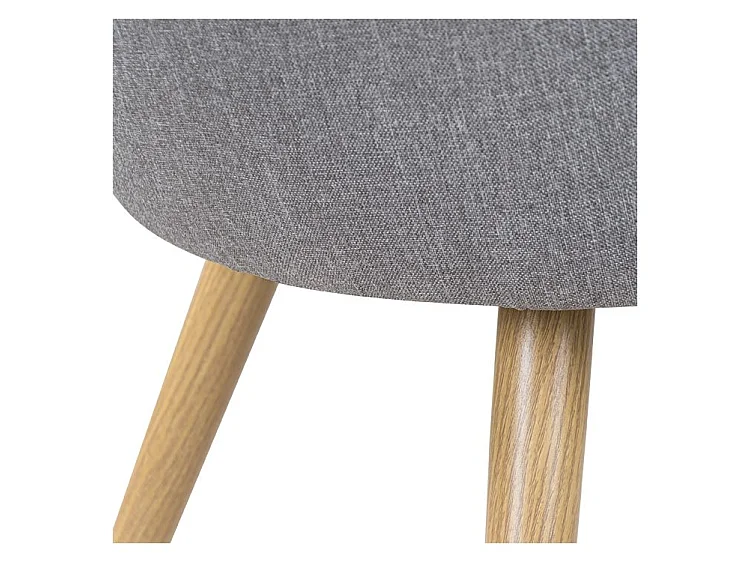 Set di 2 sedie in tessuto grigio chiaro con gambe in metallo - Chiara