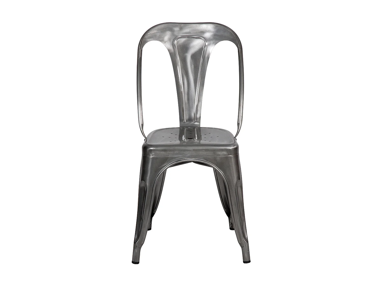 Lote de 2 sillas Indus cromadas de metal cromado para una decoración retro a bajo precio