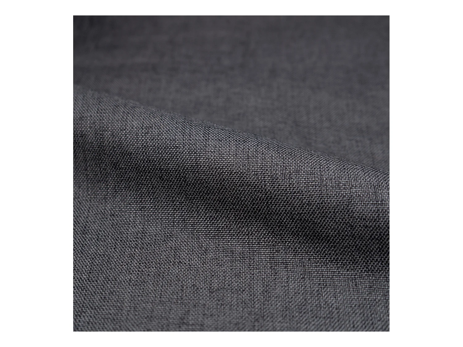 Set de 2 sillas Cozy de tela gris oscuro con patas de metal efecto madera