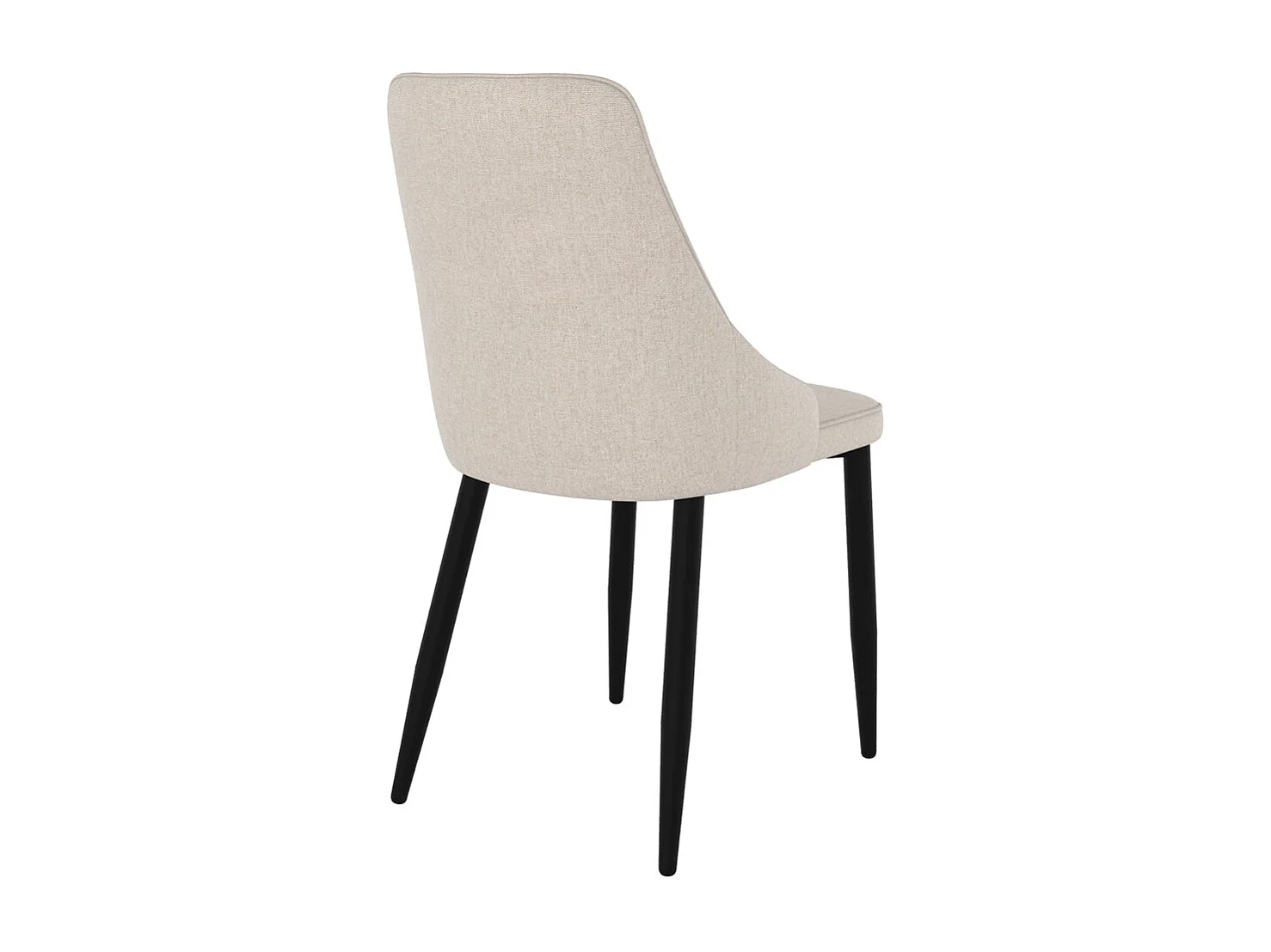 Set de 2 sillas en tela beige con patas de metal - Pipo
