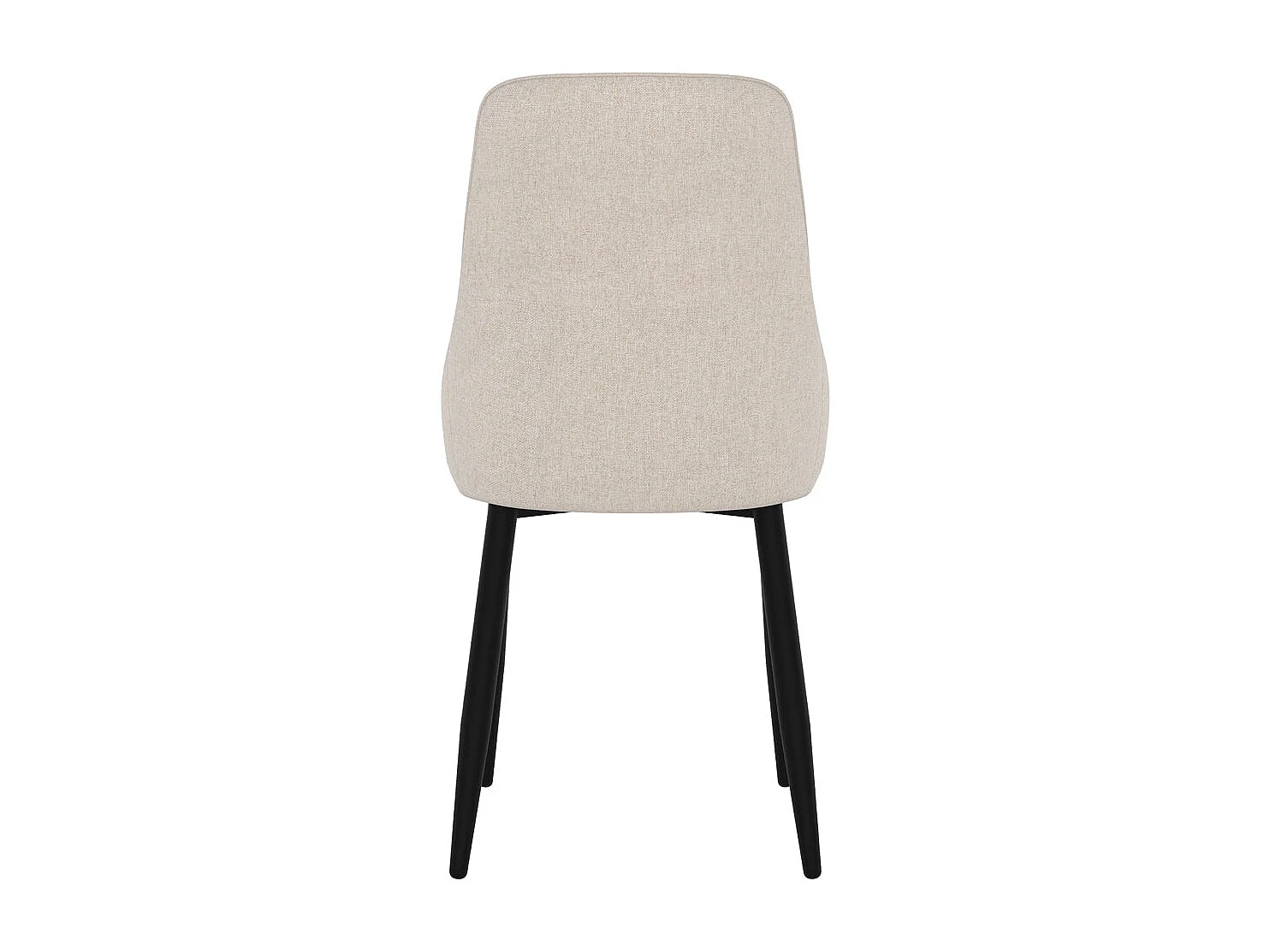 Set di 2 sedie in tessuto beige con gambe in metallo - Pipo