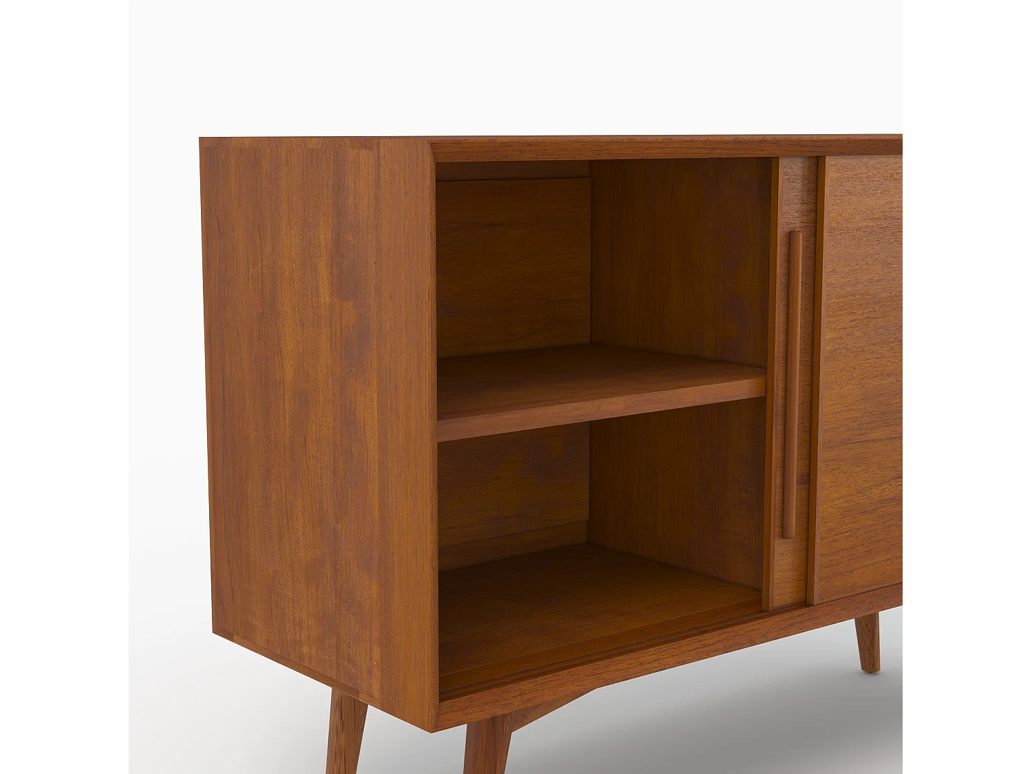 Pequeño buffet de madera de teca, 2 puertas correderas - Waya
