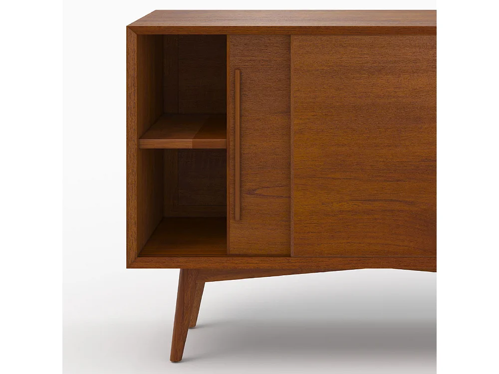 Pequeño buffet de madera de teca, 2 puertas correderas - Waya