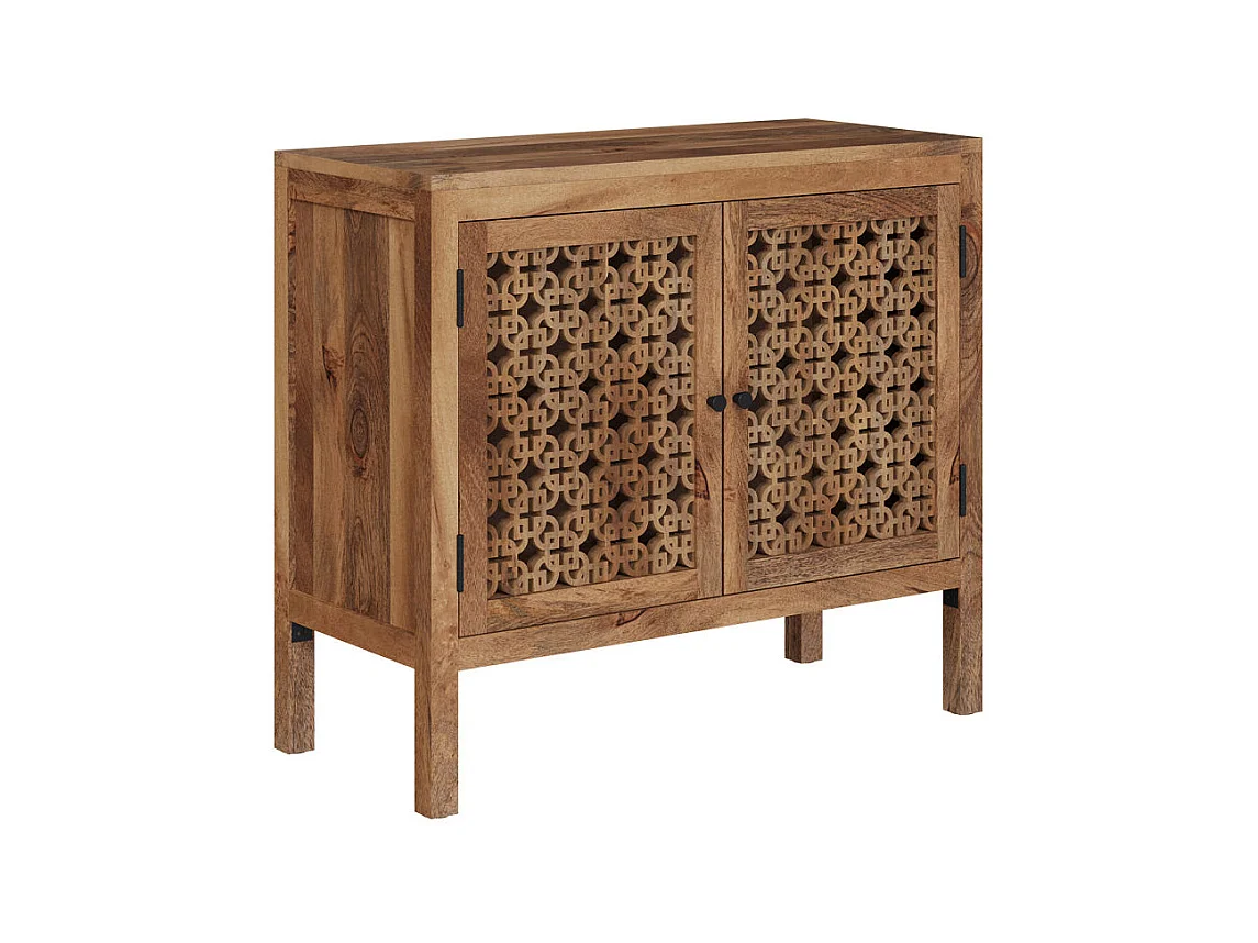 Petit buffet ajouré en bois de manguier - Jaya