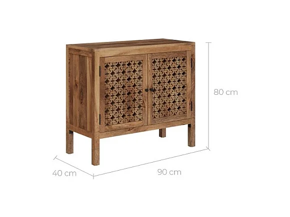 Petit buffet ajouré en bois de manguier - Jaya