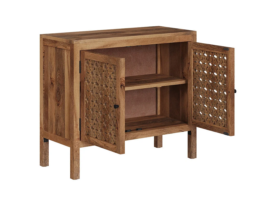 Petit buffet ajouré en bois de manguier - Jaya