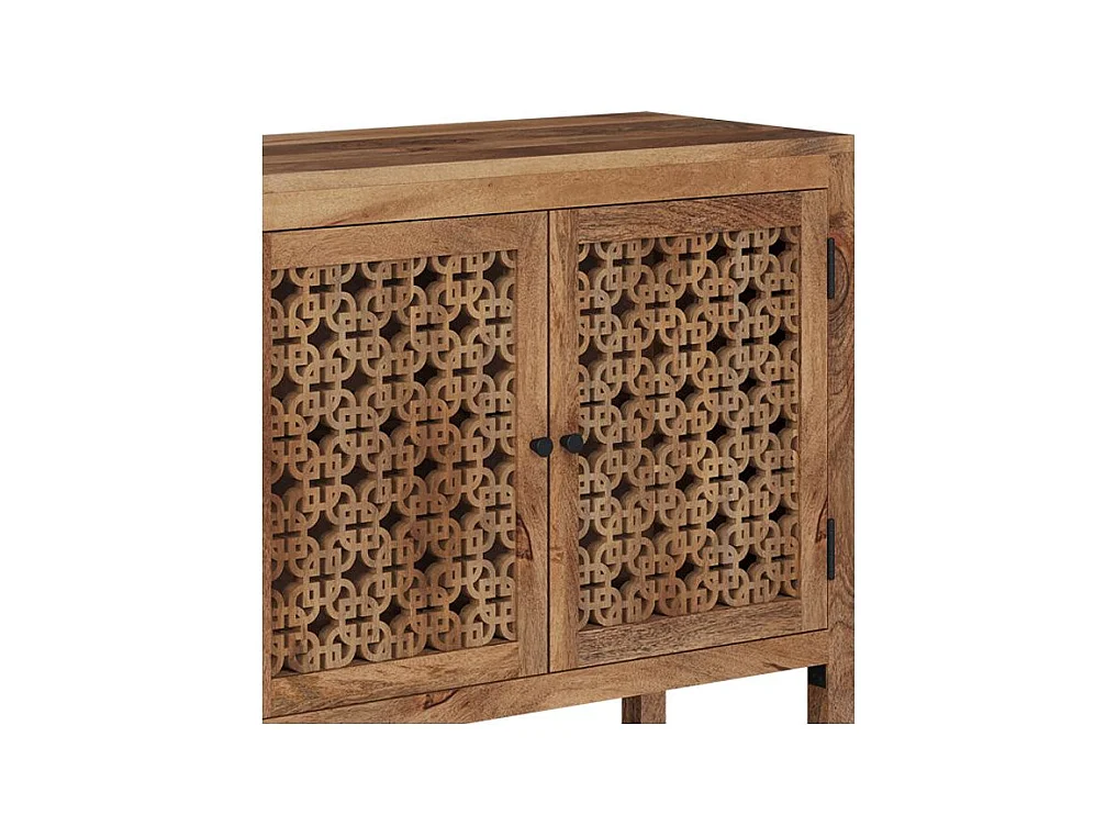 Petit buffet ajouré en bois de manguier - Jaya