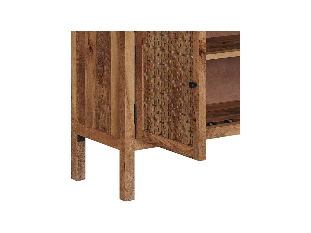 Petit buffet ajouré en bois de manguier - Jaya