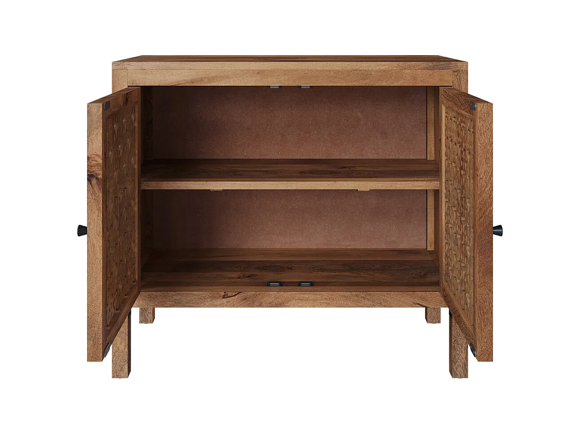 Petit buffet ajouré en bois de manguier - Jaya