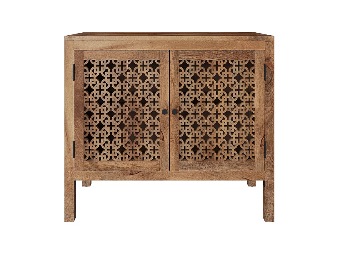 Petit buffet ajouré en bois de manguier - Jaya