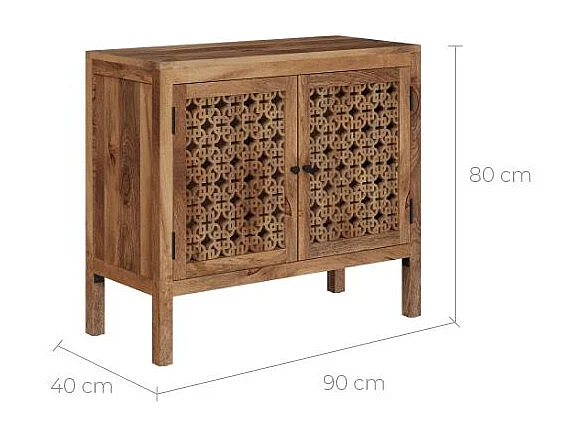 Petit buffet ajouré en bois de manguier - Jaya