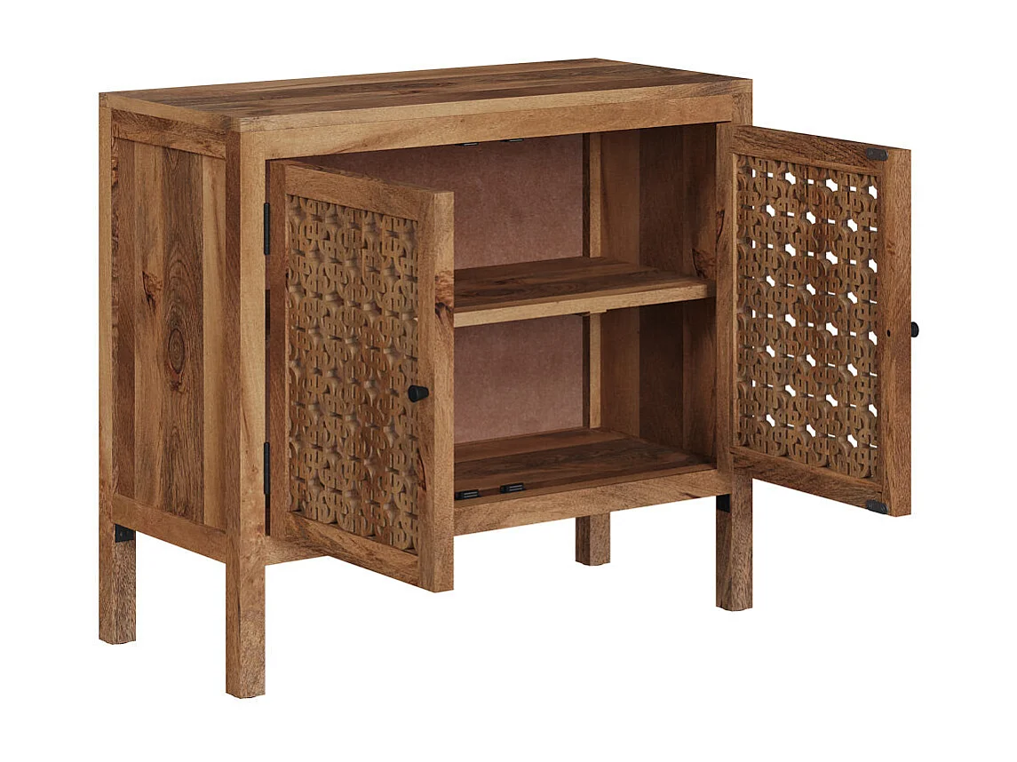 Petit buffet ajouré en bois de manguier - Jaya