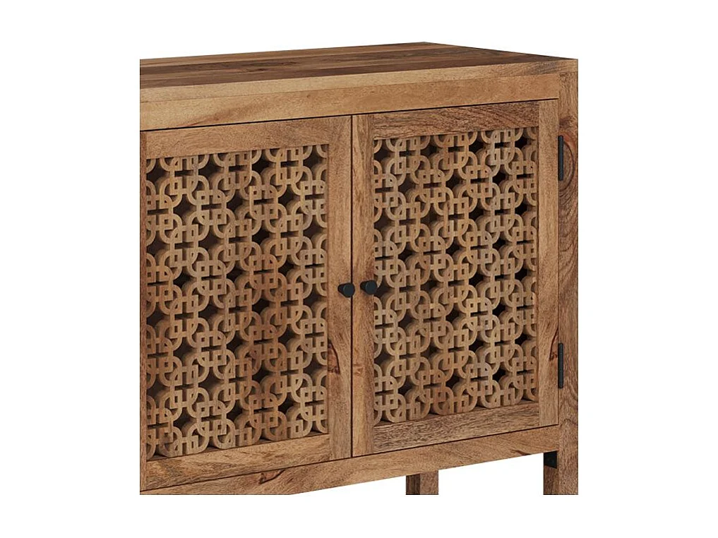 Petit buffet ajouré en bois de manguier - Jaya